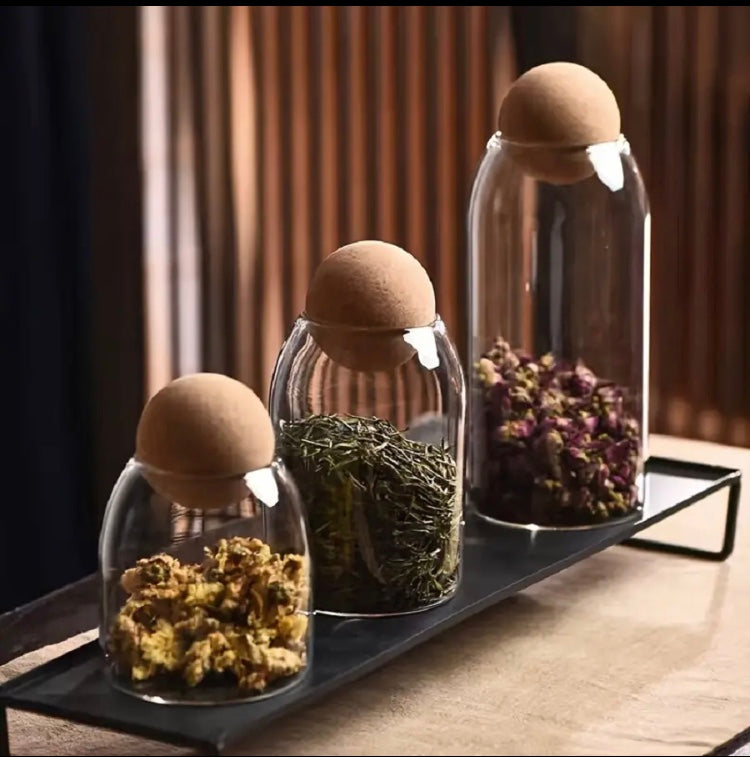 3Pcs Glass Food Storage Bottle, Round Cork Stopper Glass Pot, Coffee Beans Storage Bottle 3Pcs Glass Food Storage Bottle, Round Cork Stopper Glass Pot, Coffee Beans Storage Bottle